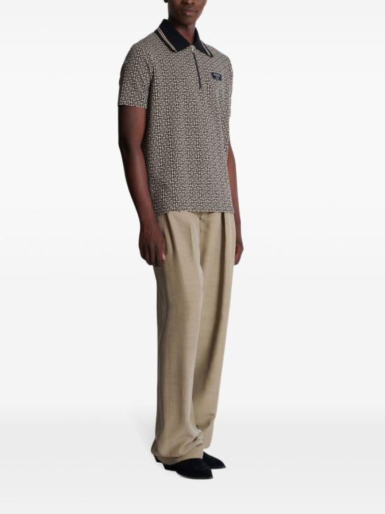 25FW 발망 폴로 티셔츠 EH1GC027BC90 GFE IVOIRE NOIR GFE - BALMAIN