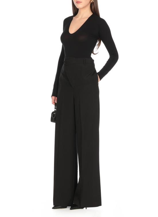 25FW 월포드 바디수트 티셔츠 79291 7005 Black - WOLFORD