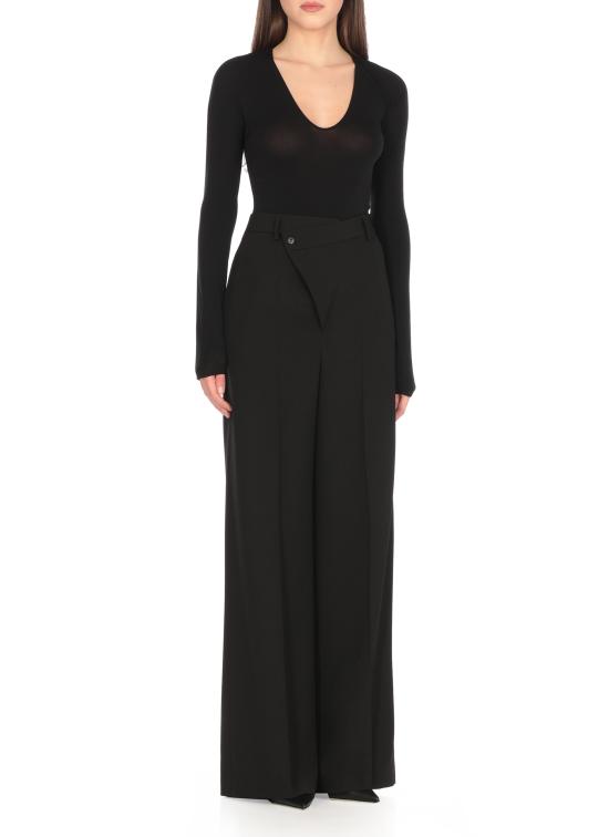 25FW 월포드 바디수트 티셔츠 79291 7005 Black - WOLFORD