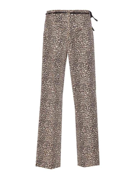 25FW 리우조 스트레이트 팬츠 UF5193T016AM9766 Animal Print - LIU JO