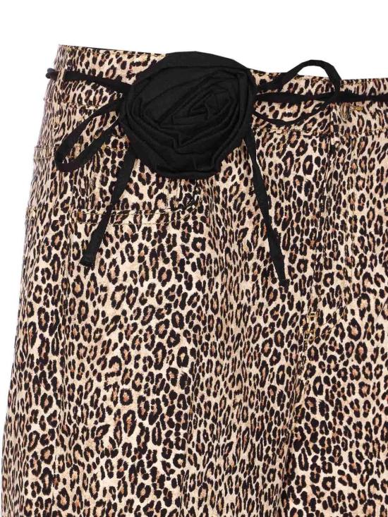 25FW 리우조 스트레이트 팬츠 UF5193T016AM9766 Animal Print - LIU JO