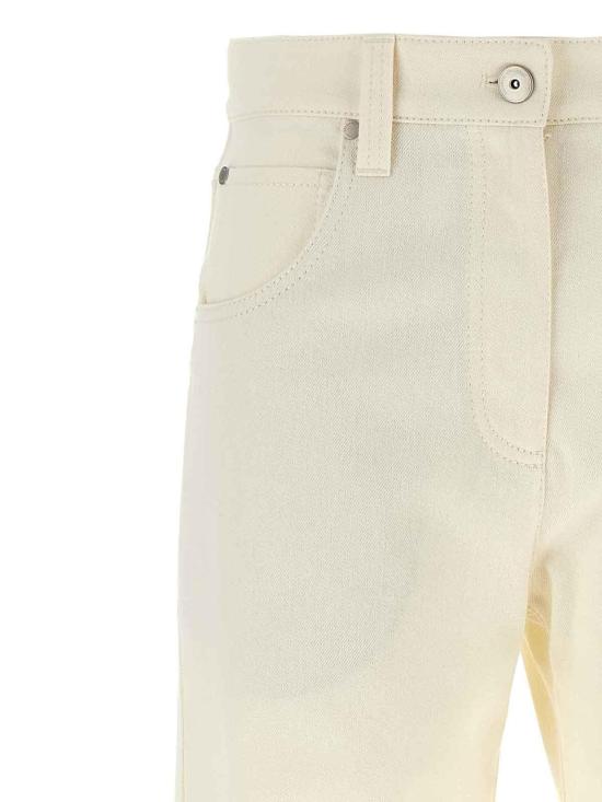  브루넬로 쿠치넬리 스트레이트 팬츠 MP142P9046C1101 White - BRUNELLO CUCINELLI