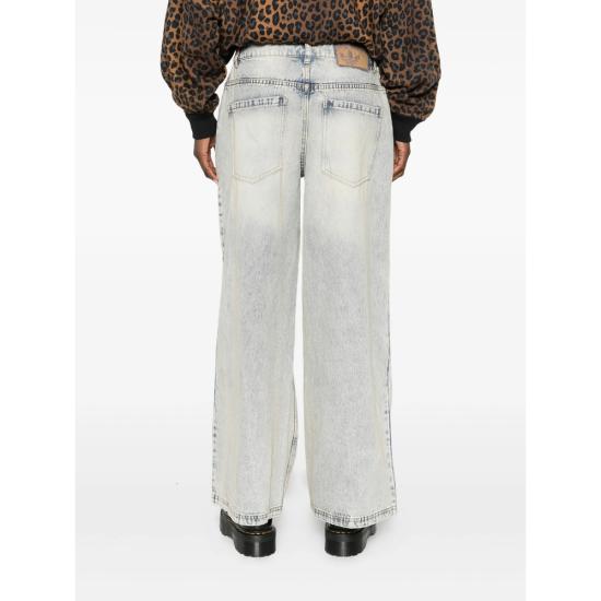 25FW 아디다스 디스트레스트 루즈 핏 데님 팬츠 KE3301 BLUE - ADIDAS