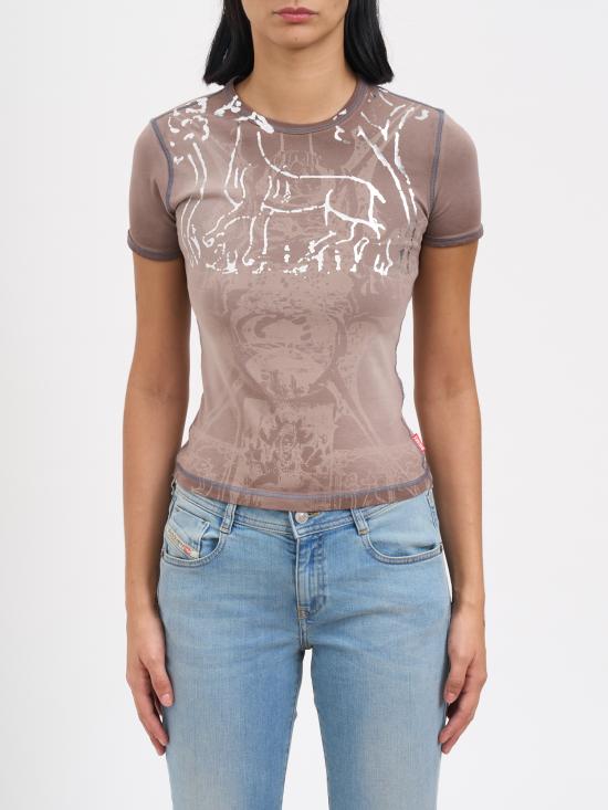 25FW 디젤 반팔 티셔츠 MA195300DEBZ7FF Grey