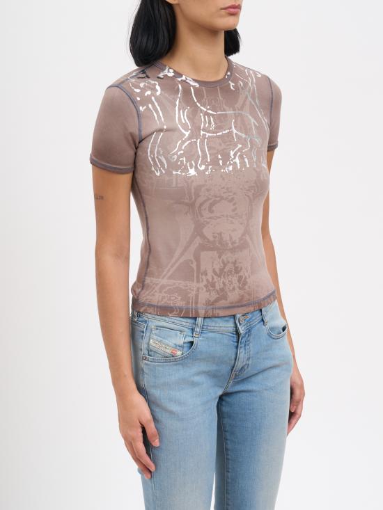 25FW 디젤 반팔 티셔츠 MA195300DEBZ7FF Grey - DIESEL