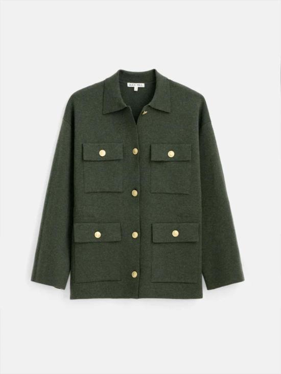  알렉스 밀 자켓 버지니아 스웨터 재킷 헤더 포레스트