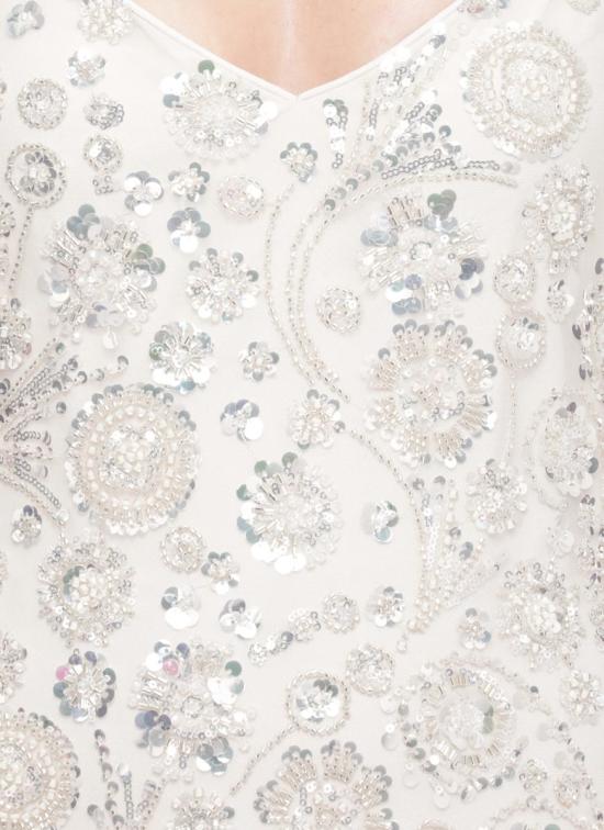 25FW 셀프 포트레이트 원피스 AW25209XCCREAM FLORAL SEQUINCREAM Beige - SELF PORTRAIT