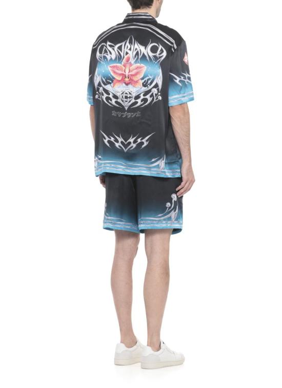 25FW 카사블랑카 긴팔 셔츠 MAW25SH00303SILK SATIN Black - CASABLANCA