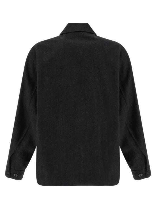 25FW 르메르 긴팔 셔츠 OV1022LF1319MU200 Black - LEMAIRE