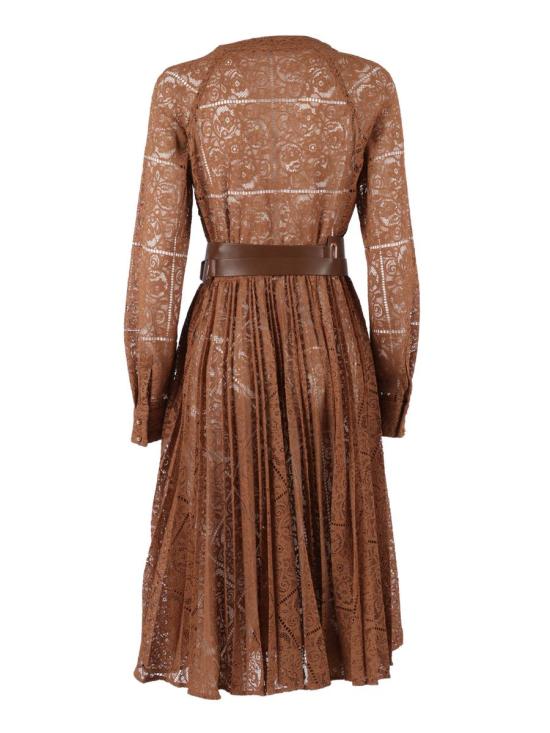 25FW 막스마라 스튜디오 미디 원피스 2526236041600 001 NOCCIOLA 242121 BROWN - MAX MARA STUDIO