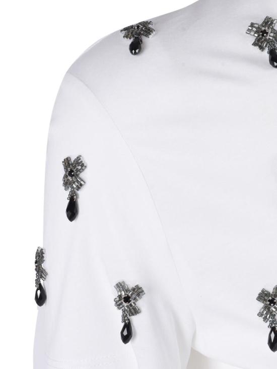 25FW 막스마라 스튜디오 반팔 티셔츠 2526976013600 005 BIANCO 242150 WHITE - MAX MARA STUDIO