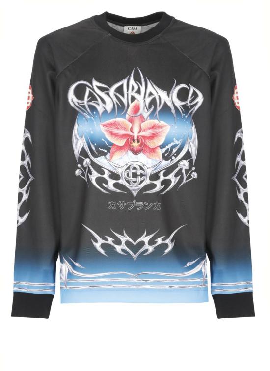 25FW 카사블랑카 스웨터 MAW25JTP24802PERFORATED Black