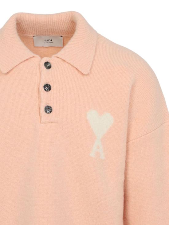 25FW 아미 폴로 티셔츠 UPL408KN0135 6807 Pink - AMI