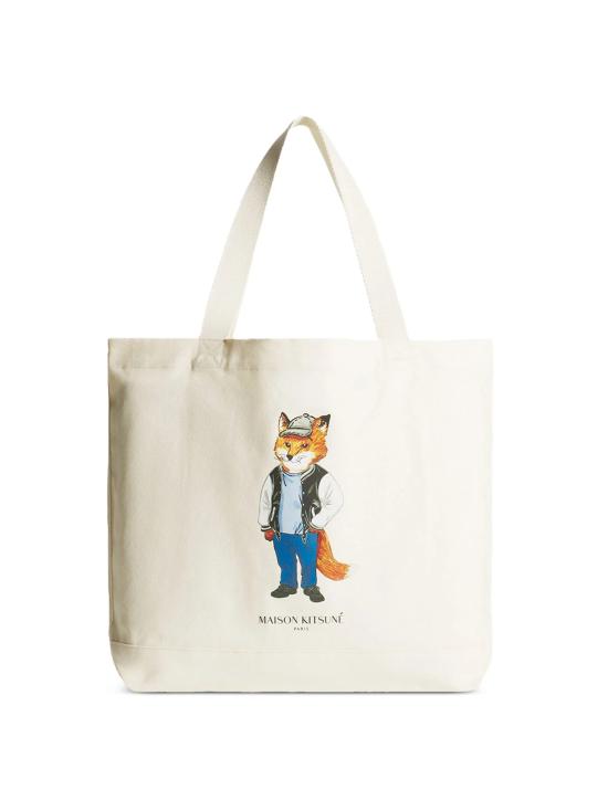 25FW 메종키츠네 드레스드 폭스 토트백  PM05107WW9042 P700 Beige