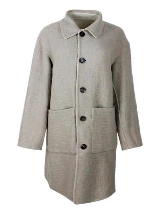 25FW 말로 코트 DR6108TOU07 EN077 Panna grigio - MALO