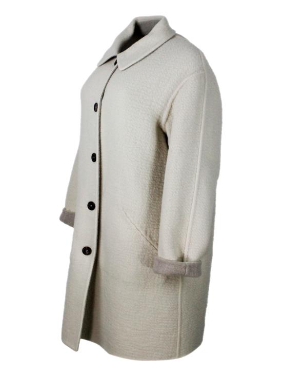 25FW 말로 코트 DR6108TOU07 EN077 Panna grigio - MALO