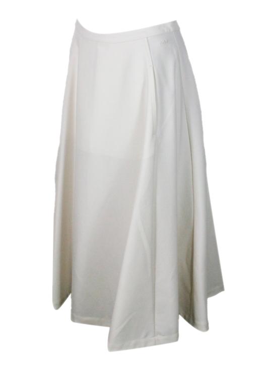 25FW 애드 미디 스커트 12AWLW75 1016 White - ADD