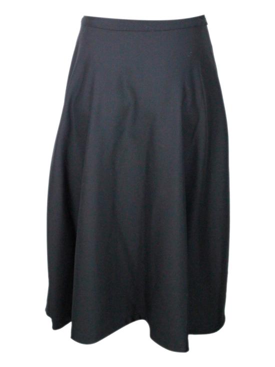 25FW 애드 미디 스커트 12AWLW75 8506 Black - ADD