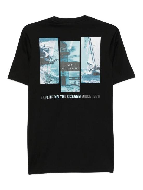  폴앤샤크 반팔 티셔츠 15311633011 Black - PAUL & SHARK