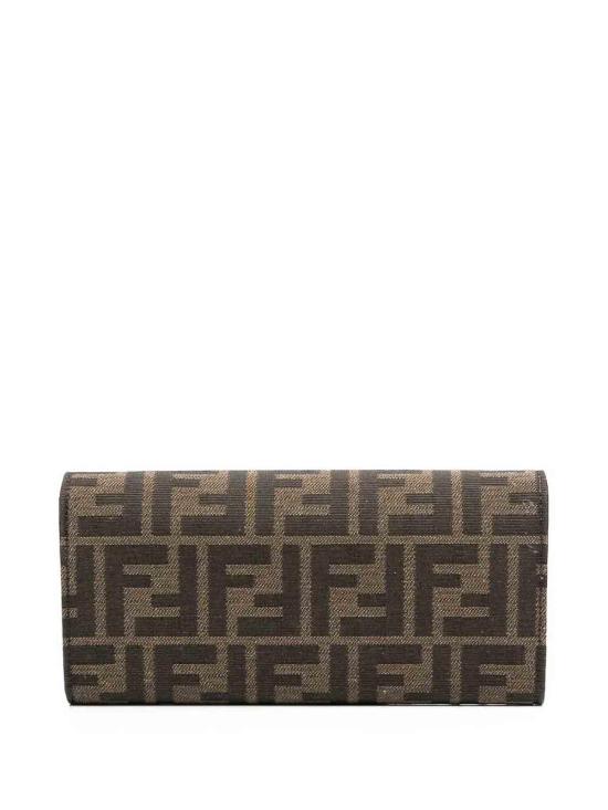 25FW 펜디 패브릭 체인 장지갑 8M0365A98PF0A6E Brown - FENDI
