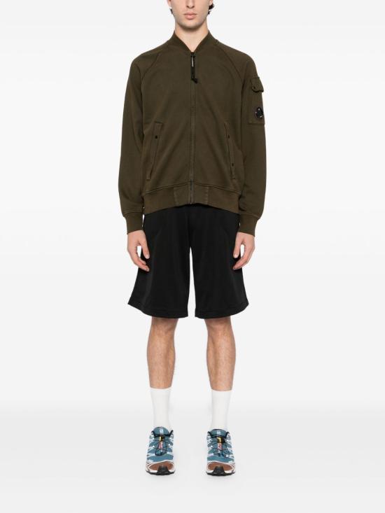 25FW 씨피 컴퍼니 다이애그널 플리스 봄버 풀집 자켓 19CMSS205A006372G 683 Green - C.P. COMPANY