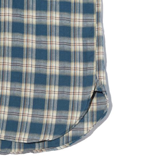  엔지니어드가먼츠 긴팔 셔츠 엔지니어드 가먼츠 워크  네이비 코튼 플레드 자카드 - ENGINEERED GARMENTS