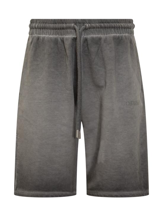 25FW 오프화이트 숏팬츠 OMCI013F25FLE00B 1212 DEGRADE BLACK