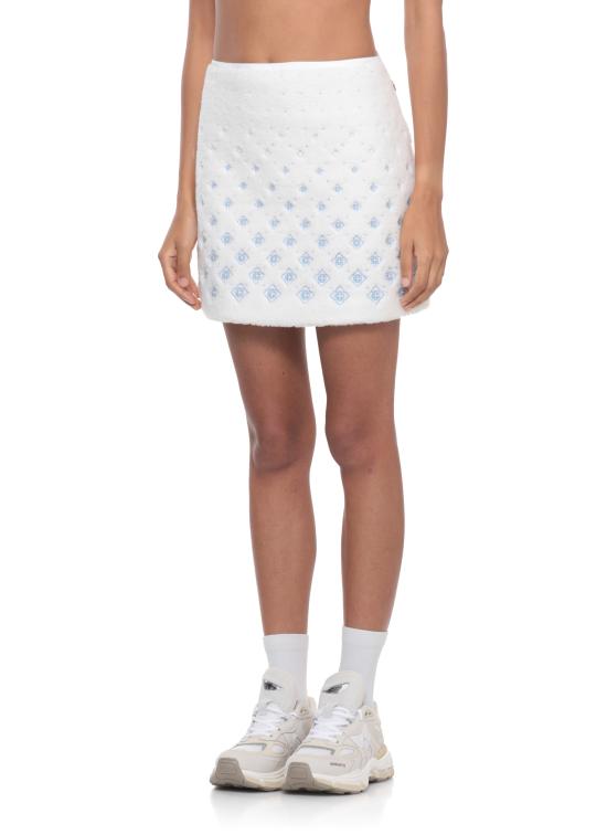 25FW 카사블랑카 미디 스커트 WAW25SK17201 WHITE White - CASABLANCA