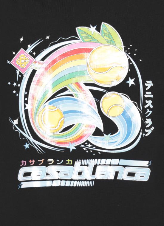 25FW 카사블랑카 반팔 티셔츠 MAW25JTS00108 BLACK Black - CASABLANCA