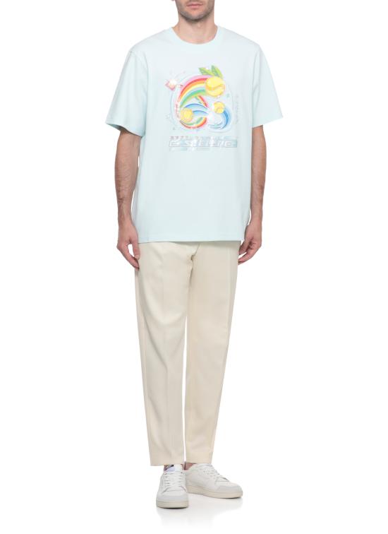 25FW 카사블랑카 반팔 티셔츠 MAW25JTS00107 PALE BLUE Light Blue - CASABLANCA