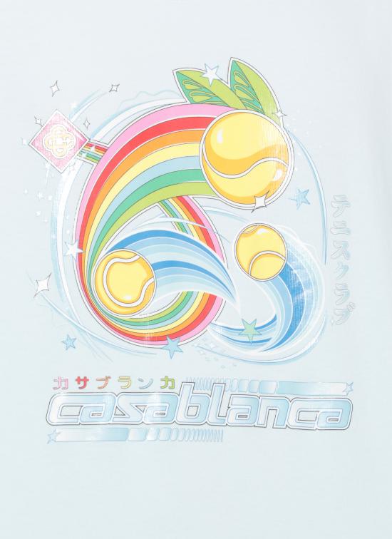 25FW 카사블랑카 반팔 티셔츠 MAW25JTS00107 PALE BLUE Light Blue - CASABLANCA