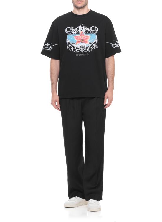 25FW 카사블랑카 반팔 티셔츠 MAW25JTS04405 BLACK Black - CASABLANCA