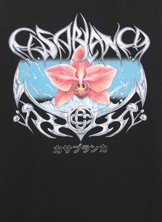 25FW 카사블랑카 반팔 티셔츠 MAW25JTS04405 BLACK Black - CASABLANCA