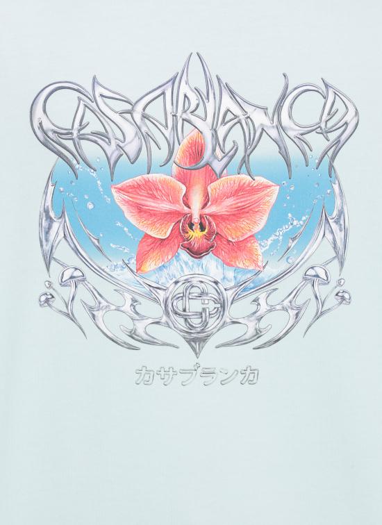 25FW 카사블랑카 반팔 티셔츠 MAW25JTS04407 PALE BLUE Light Blue - CASABLANCA