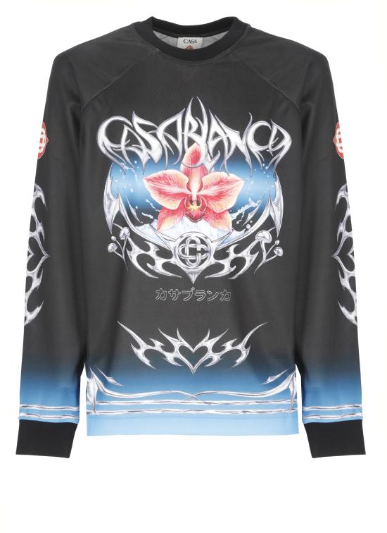 25FW 카사블랑카 스웨터 MAW25JTP24802 PERFORATED Black