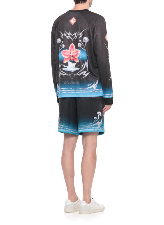 25FW 카사블랑카 스웨터 MAW25JTP24802 PERFORATED Black - CASABLANCA