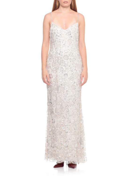 25FW 셀프 포트레이트 미디 원피스 AW25209XC CREAM FLORAL SEQUINCREAM Ivory - SELF PORTRAIT