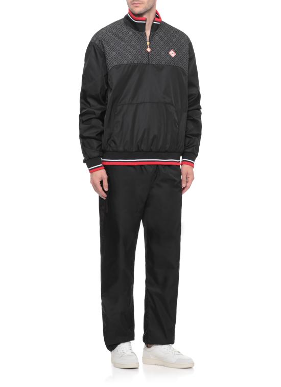 25FW 카사블랑카 긴팔 티셔츠 MAW25JTP39701 BLACK MONOGRAM Black - CASABLANCA