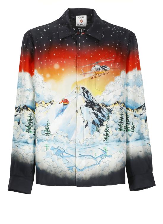 25FW 카사블랑카 셔츠 MAW25SH00606 SKI LAKE MultiColour
