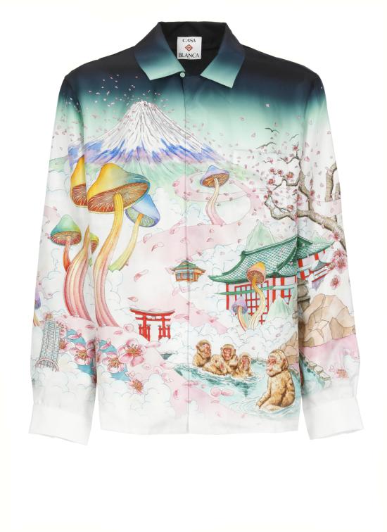 25FW 카사블랑카 셔츠 UAW25SH00603M SILK TWILL MultiColour