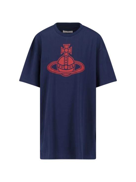 25FW 비비안웨스트우드 반팔 티셔츠 3G01004B J001M K401 Blue