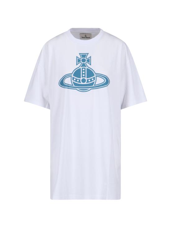 25FW 비비안웨스트우드 반팔 티셔츠 3G01004B J001M A401 White