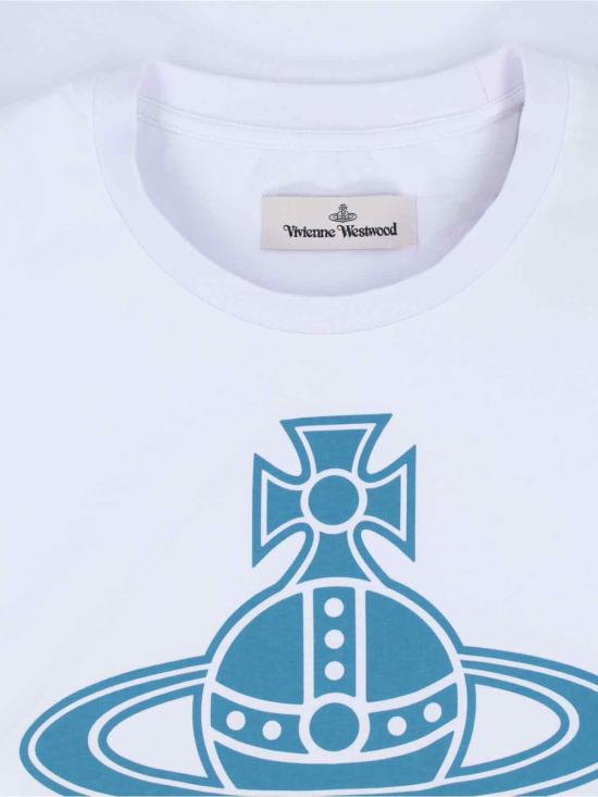 25FW 비비안웨스트우드 반팔 티셔츠 3G01004B J001M A401 White - VIVIENNE WESTWOOD