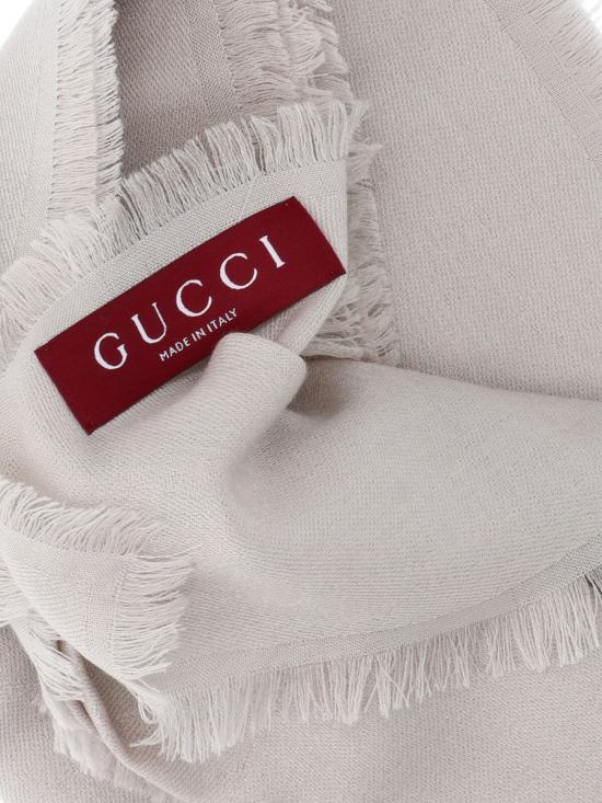 25FW 구찌 GG 울 실크 자카드 숄 809499 4G9301400 GREY - GUCCI