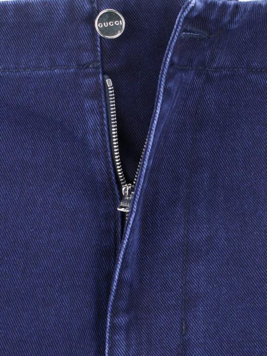 25FW 구찌 엠보스 라벨 워시드 데님 팬츠 835168 XDDA84447 BLUE - GUCCI