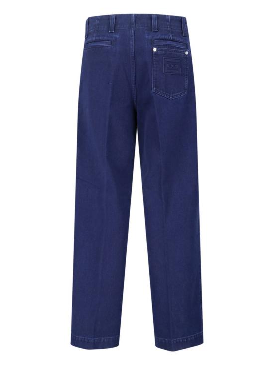 25FW 구찌 엠보스 라벨 워시드 데님 팬츠 835168 XDDA84447 BLUE - GUCCI