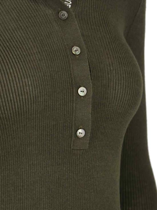 25FW 구찌 자수 캐시미어 실크 탑 810315 XKD8J3450 GREEN - GUCCI