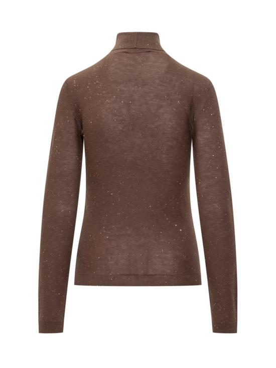 25FW 파비아나 필리피 스팽글 장식 울 스웨터  MAD215F068L557 1269 BROWN - FABIANA FILIPPI