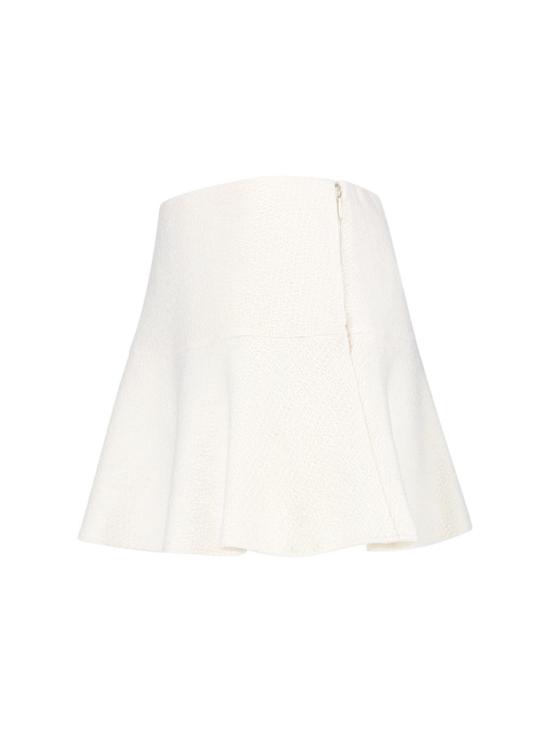 25FW 구찌 히든 사이드 울 스커트 히든 사이드 울  826594 ZARWV9003 WHITE - GUCCI