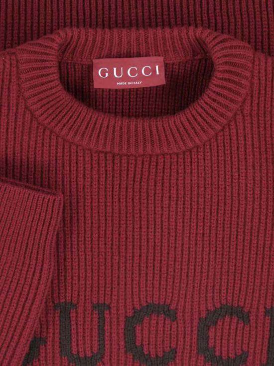 25FW 구찌 울 캐시미어 립 니트 스웨터 833499 XKEYJ6005 RED - GUCCI